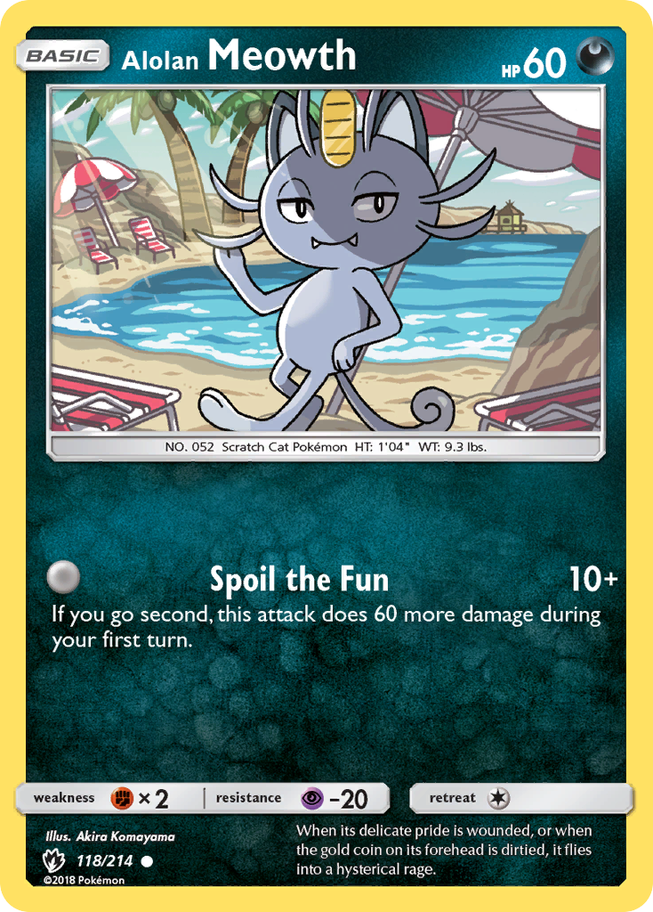 Alolan Meowth 118/214 Common Lost Thunder NM/M