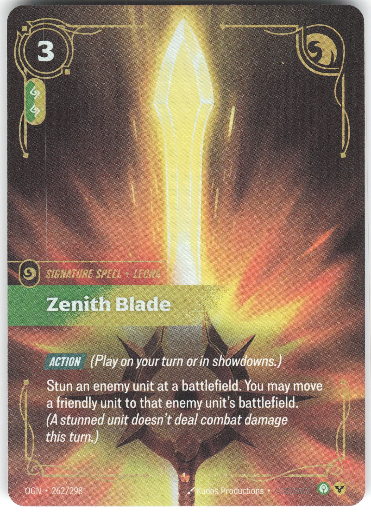 Zenith Blade Epic Origins 262/298 NM