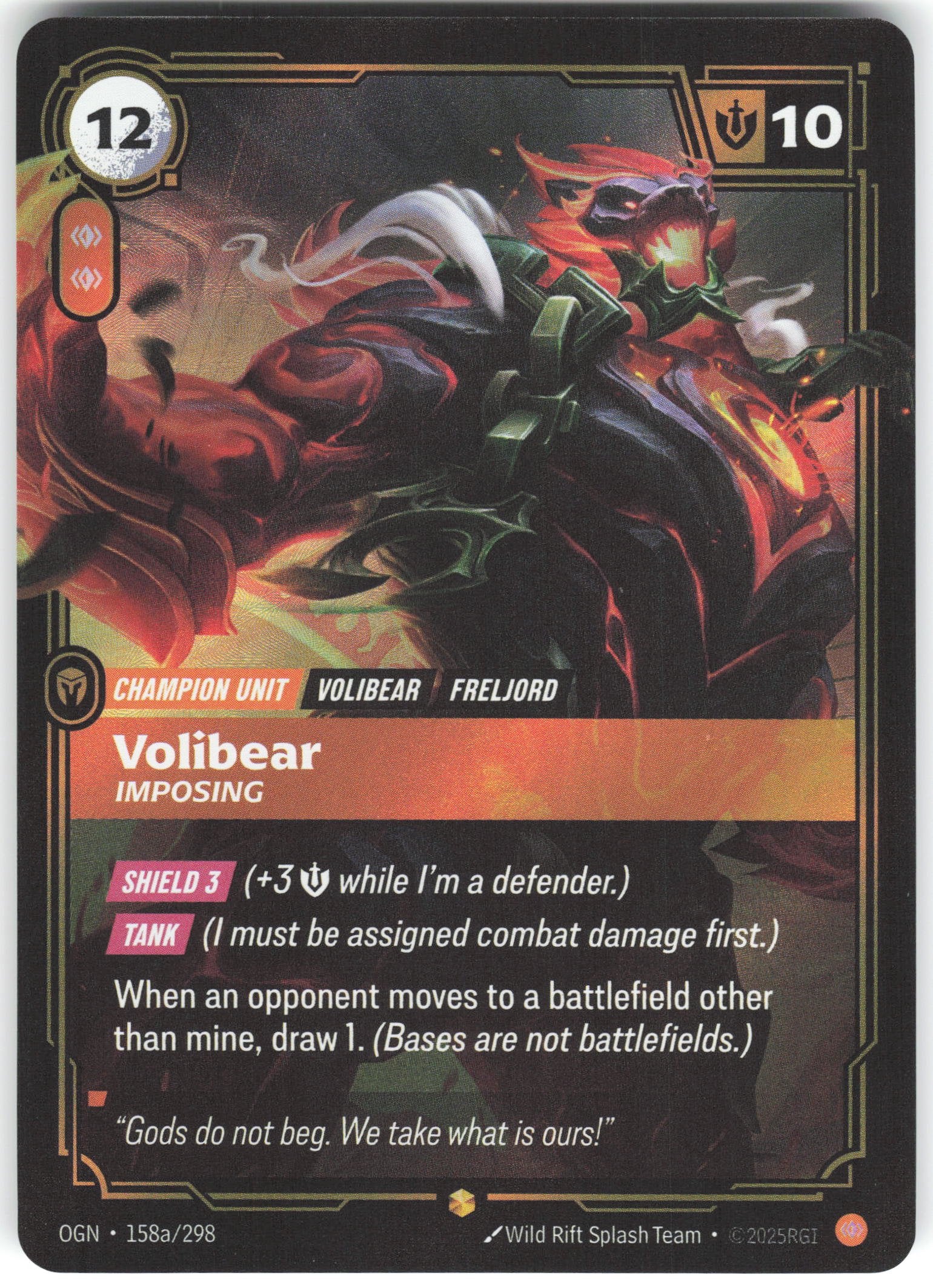 Volibear - Imposing (Alternate Art) Showcase Origins 158a/298 NM