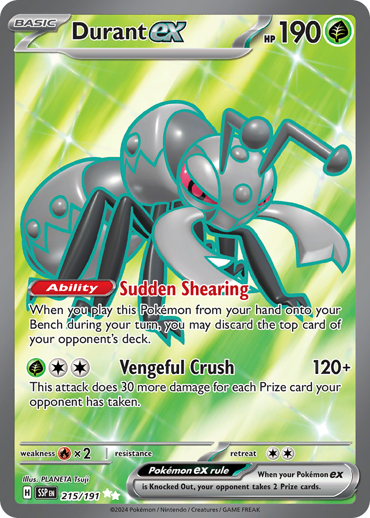 Durant ex 215/191 Ultra Rare Surging Sparks NM/M