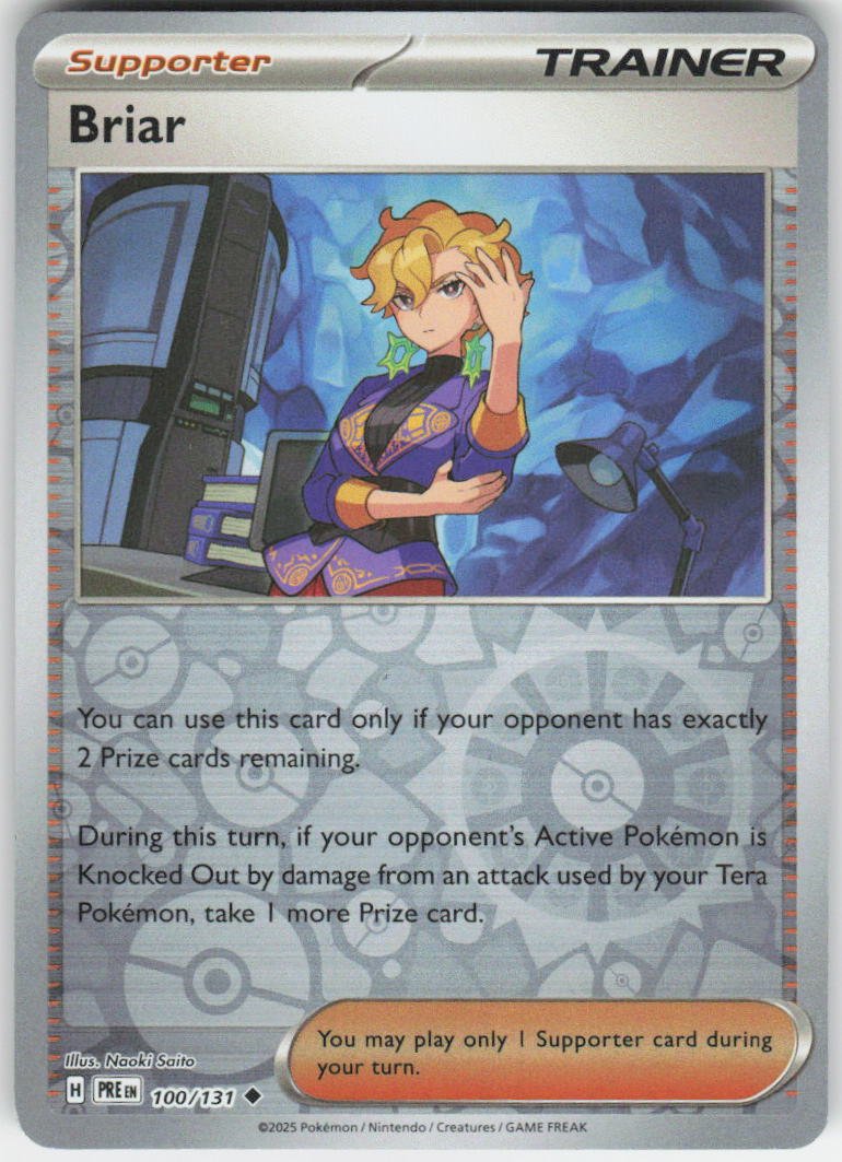 Briar Uncommon SV: Prismatic Evolutions 100/131 NM Rev Holo