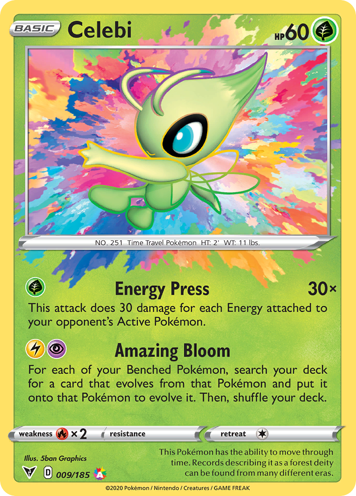 Celebi 009/185 Amazing Rare Vivid Voltage NM/M