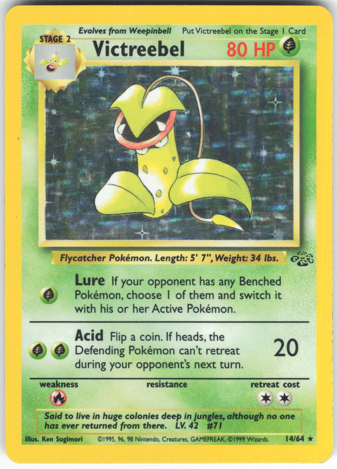 Victreebel 14/64 Rare Jungle Unlimited Holo LP