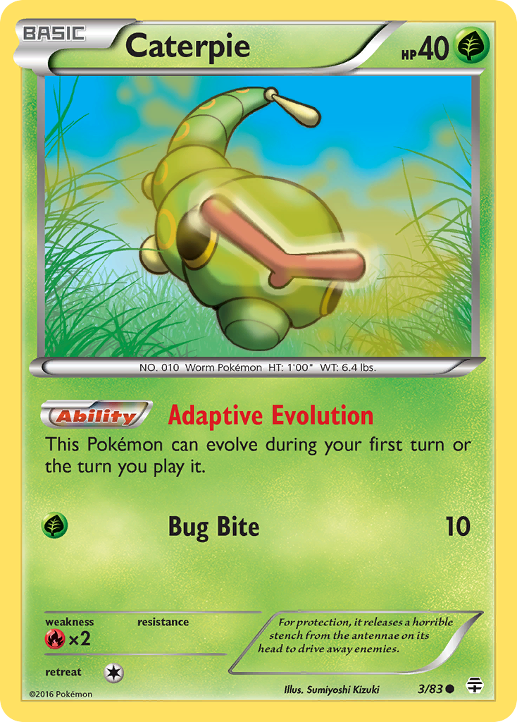Caterpie 3/83 Common Generations NM/M