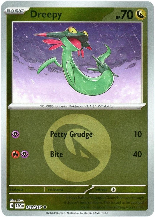 Dreepy (Energy Symbol Pattern) 158/217 Common Reverse Holo Ascended Heroes NM/M