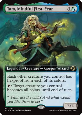 Tam, Mindful First-Year (Extended Art) 380 Rare Lorwyn Eclipsed Foil NM/M