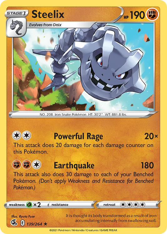 Steelix 139/264 Rare Fusion Strike Holo NM/LP