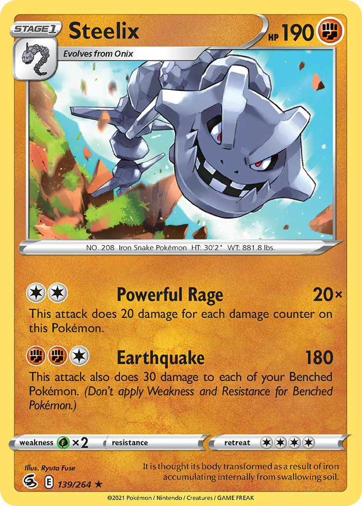 Steelix 139/264 Rare Fusion Strike Holo NM/LP