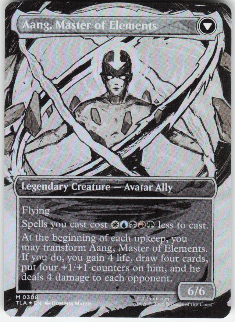 Avatar Aang (Borderless Foil) M Avatar: The Last Airbender 308 NM (Back)