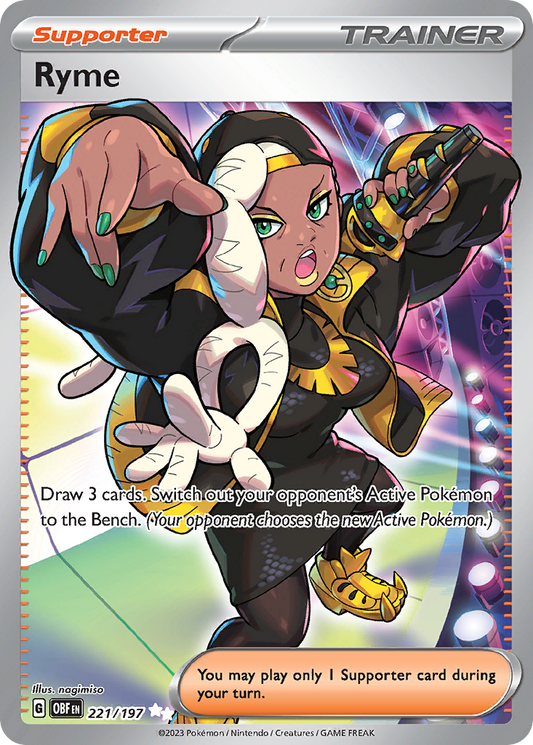 Ryme 221/197 Ultra Rare Obsidian Flames NM/M