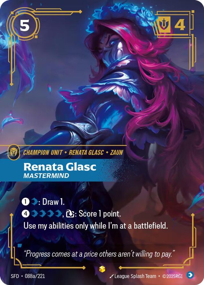 Renata Glasc - Mastermind (Alternate Art) 088A/221 Showcase Spiritforged NM/M