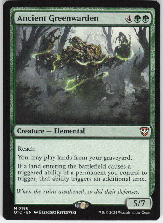 Ancient Greenwarden M Commander: Outlaws of Thunder Junction 186 NM