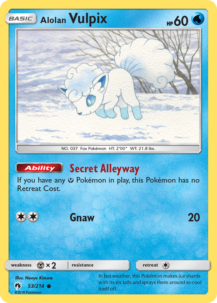 Alolan Vulpix 53/214 Common Lost Thunder NM/M