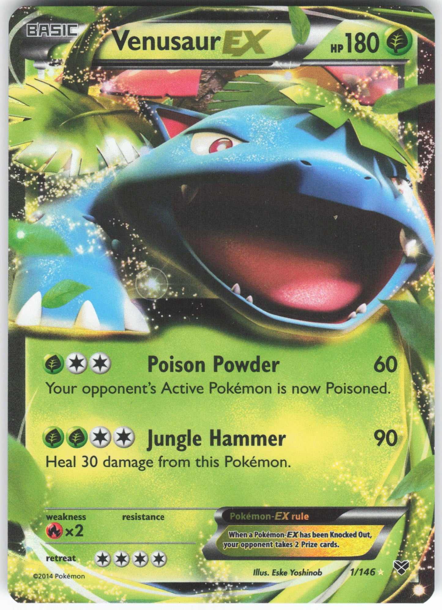 Venusaur EX Ultra Rare XY Base Set 1/146 NM