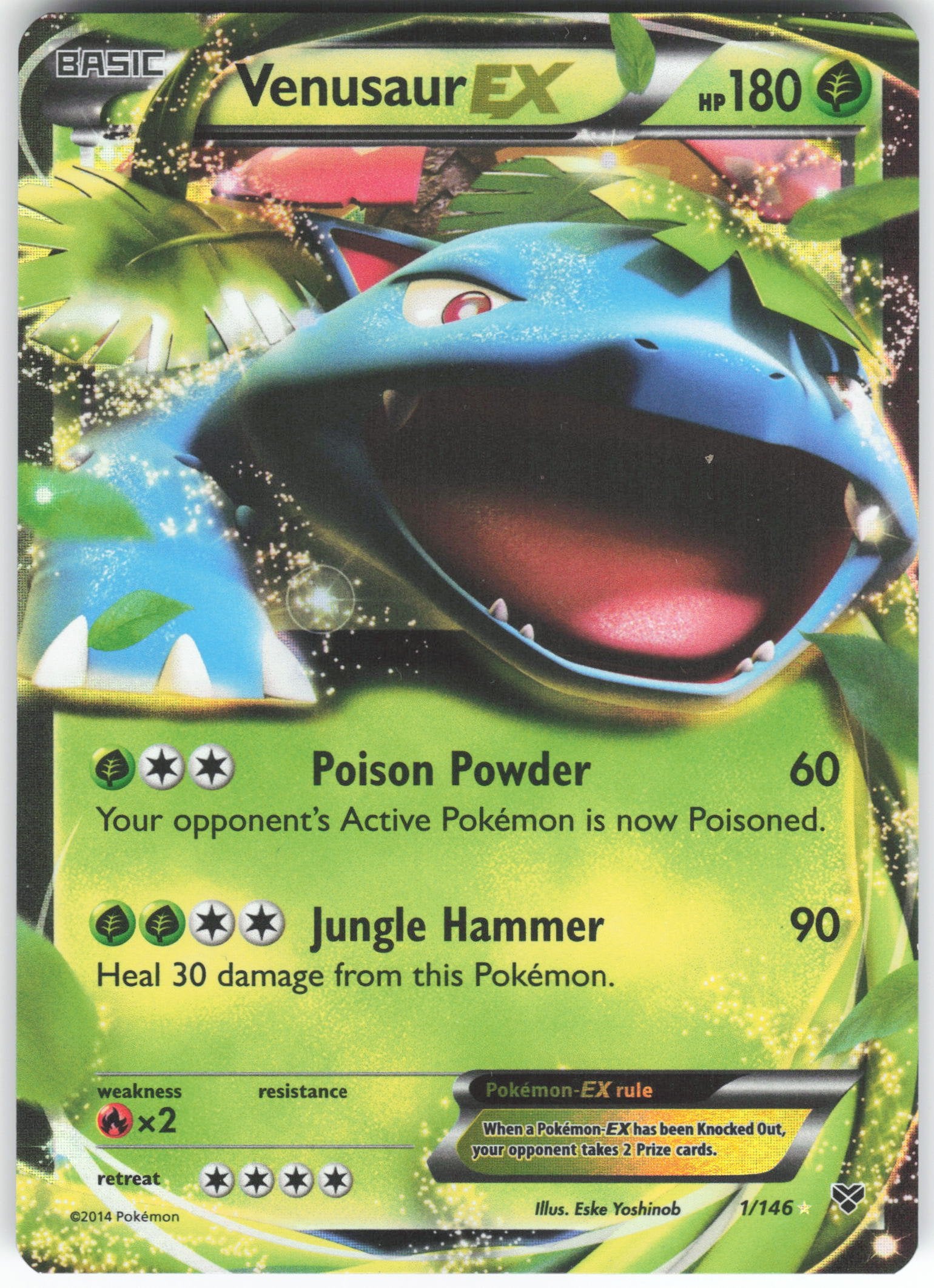 Venusaur EX Ultra Rare XY Base Set 1/146 NM