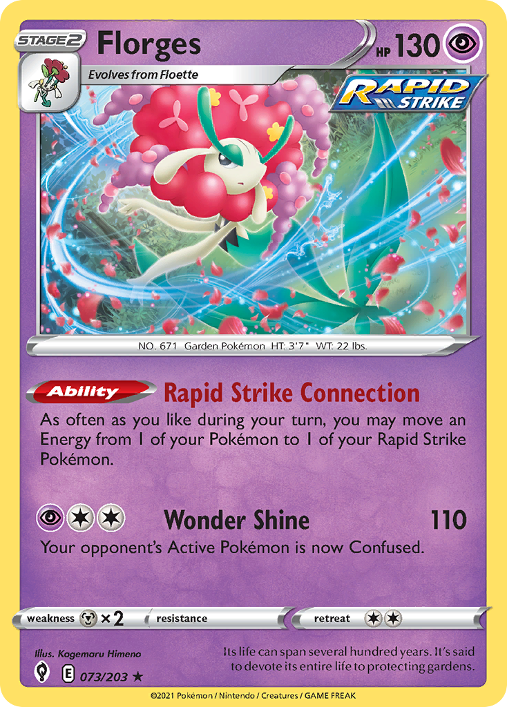 Florges 073/203 Rare Evolving Skies Holo NM/LP