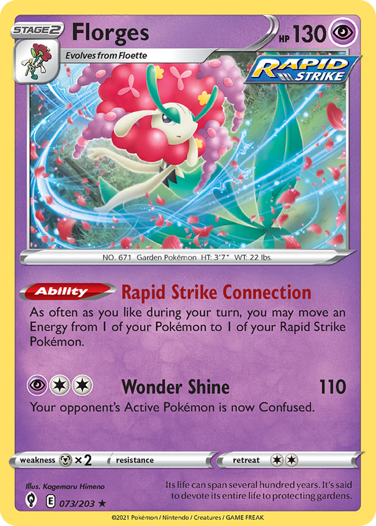 Florges 073/203 Rare Evolving Skies Holo NM/LP