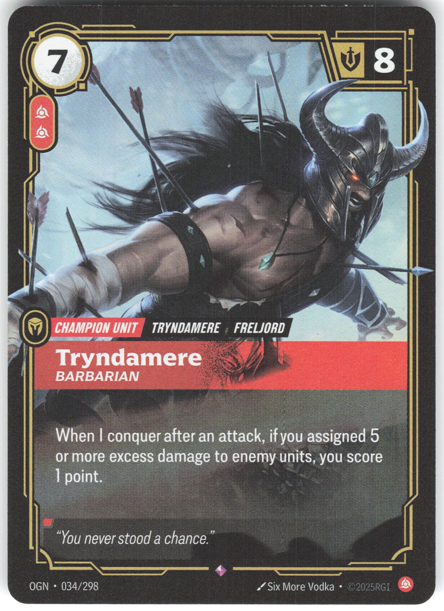 Tryndamere - Barbarian Rare Origins 034/298 NM