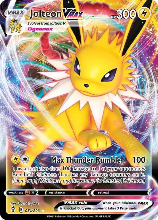 Jolteon VMAX 051/203 VMAX Rare Evolving Skies Holo NM/M