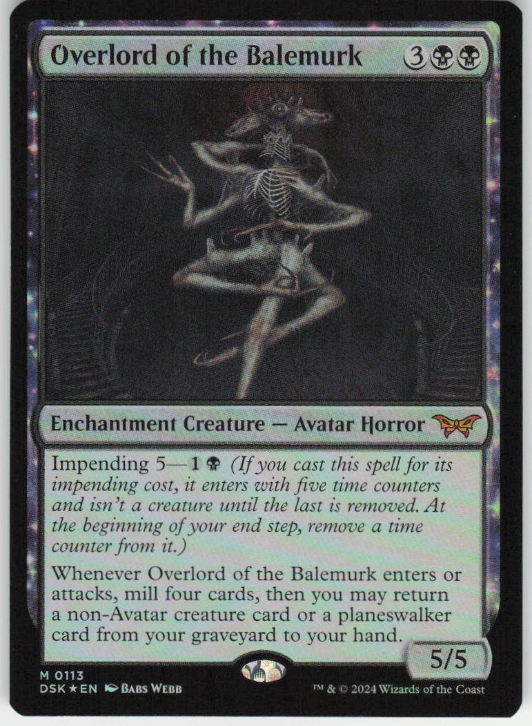 Overlord of the Balemurk M Duskmourn: House of Horror 113 NM