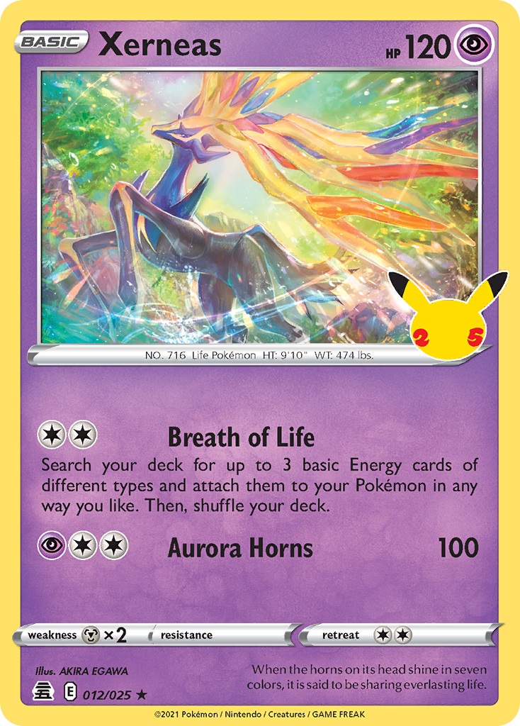 Xerneas 012/025 Rare Celebrations NM/LP