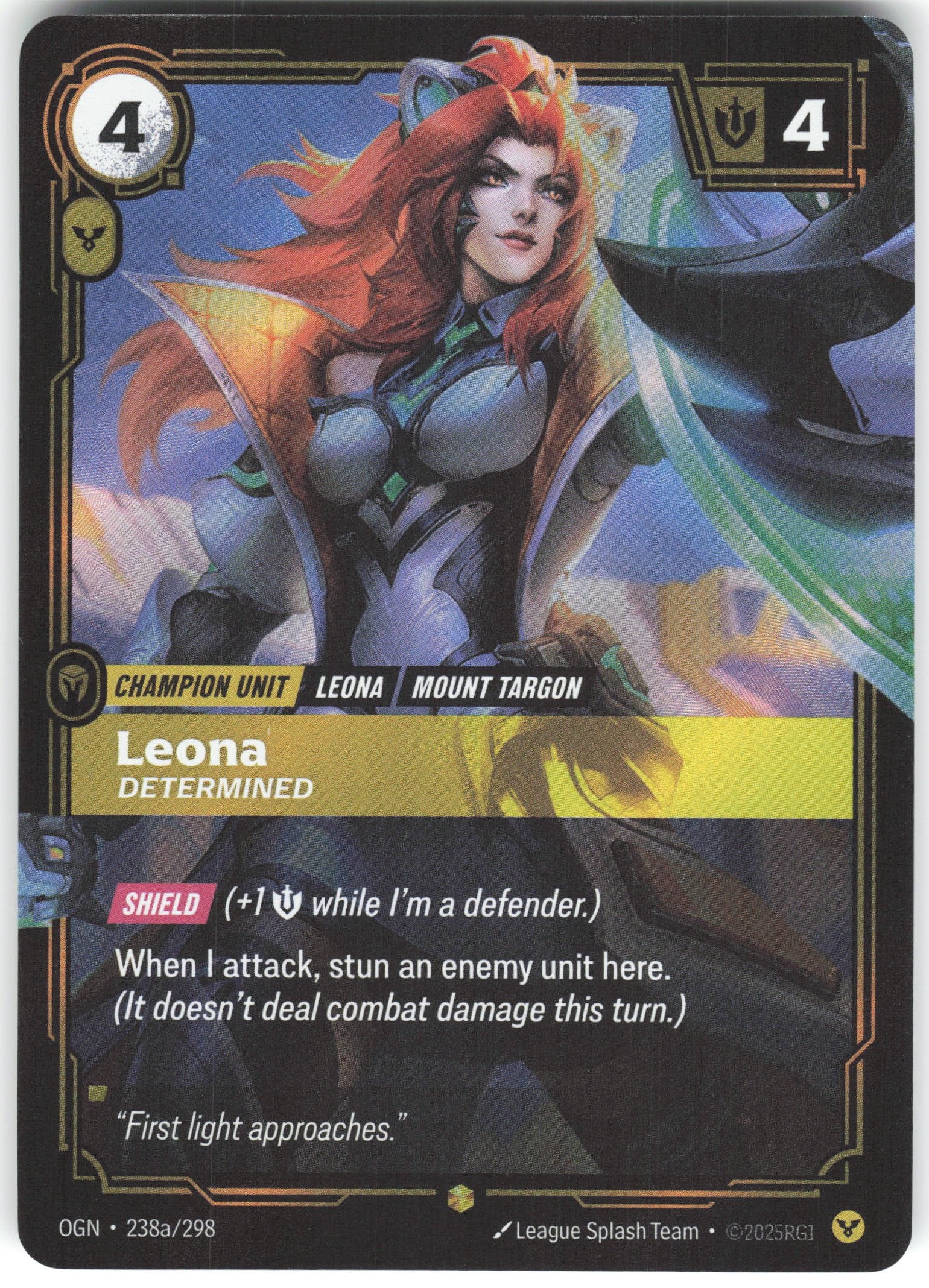 Leona - Determined (Alternate Art) Showcase Origins 238a/298 NM
