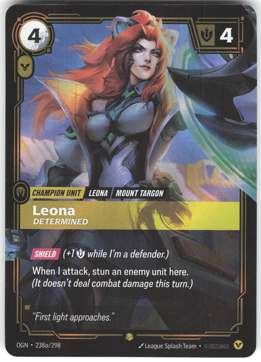 Leona - Determined (Alternate Art) Showcase Origins 238a/298 NM