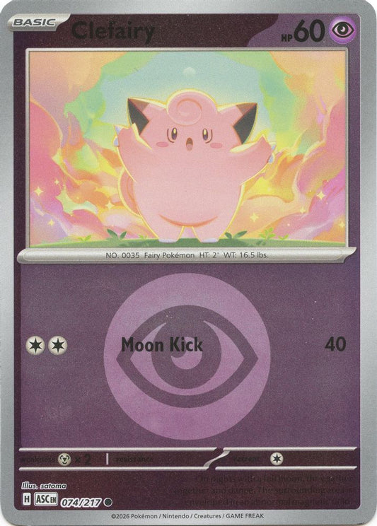 Clefairy (Energy Symbol Pattern) 074/217 Reverse Holo Ascended Heroes NM/M
