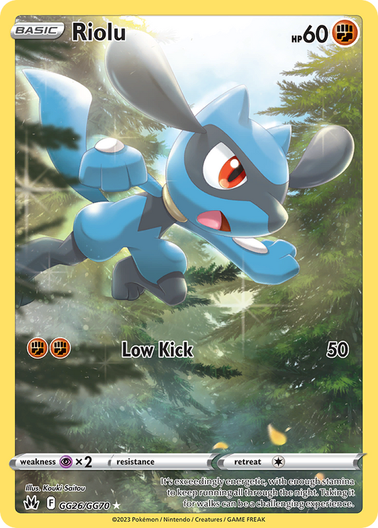 Riolu GG26/GG70 Trainer Gallery Rare Crown Zenith Galarian Gallery Holo NM/M