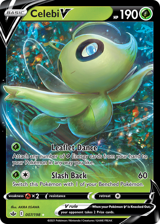 Celebi V 007/198 V Rare Chilling Reign Holo NM/M
