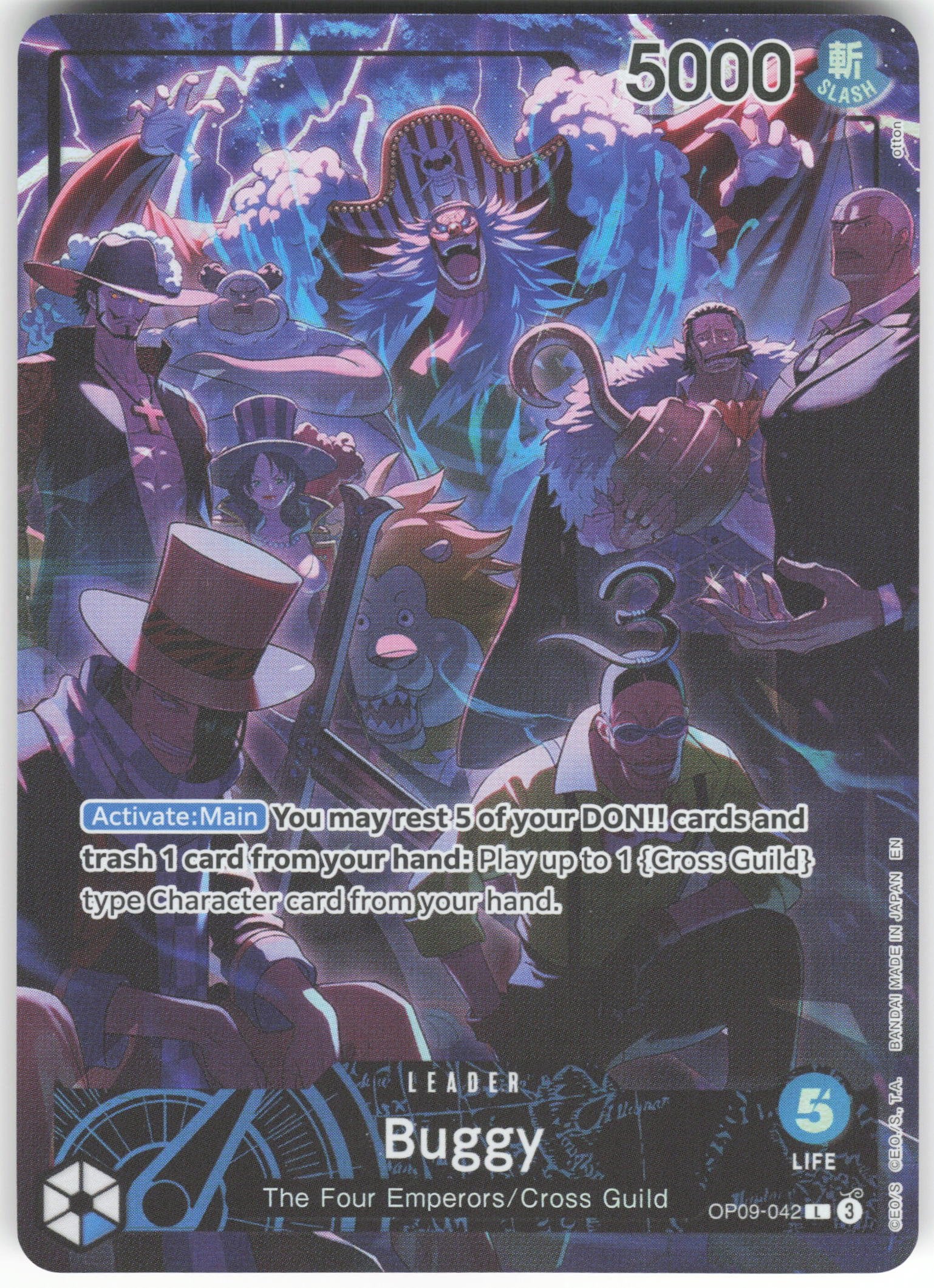 Buggy (English Version 2nd Anniversary Set) L One Piece Promotion Cards OP09-042 NM