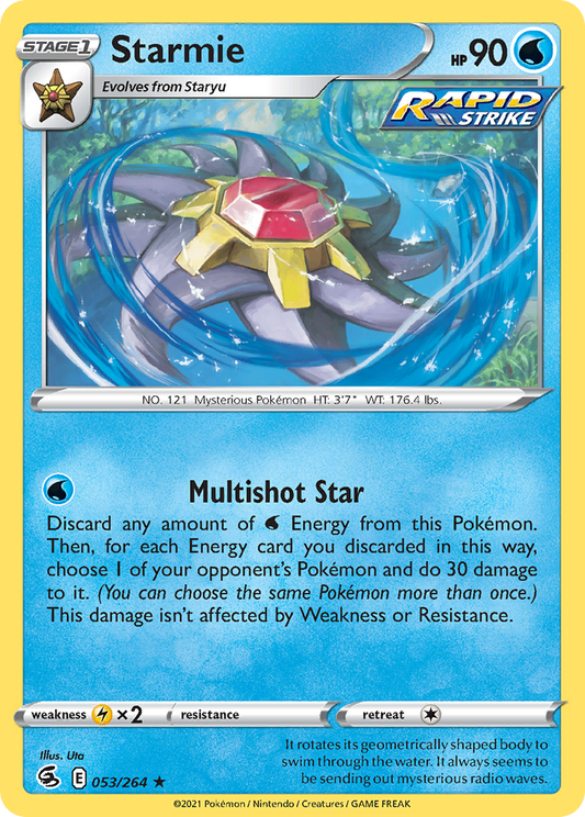 Starmie 053/264 Rare Reverse Holo Fusion Strike NM/LP
