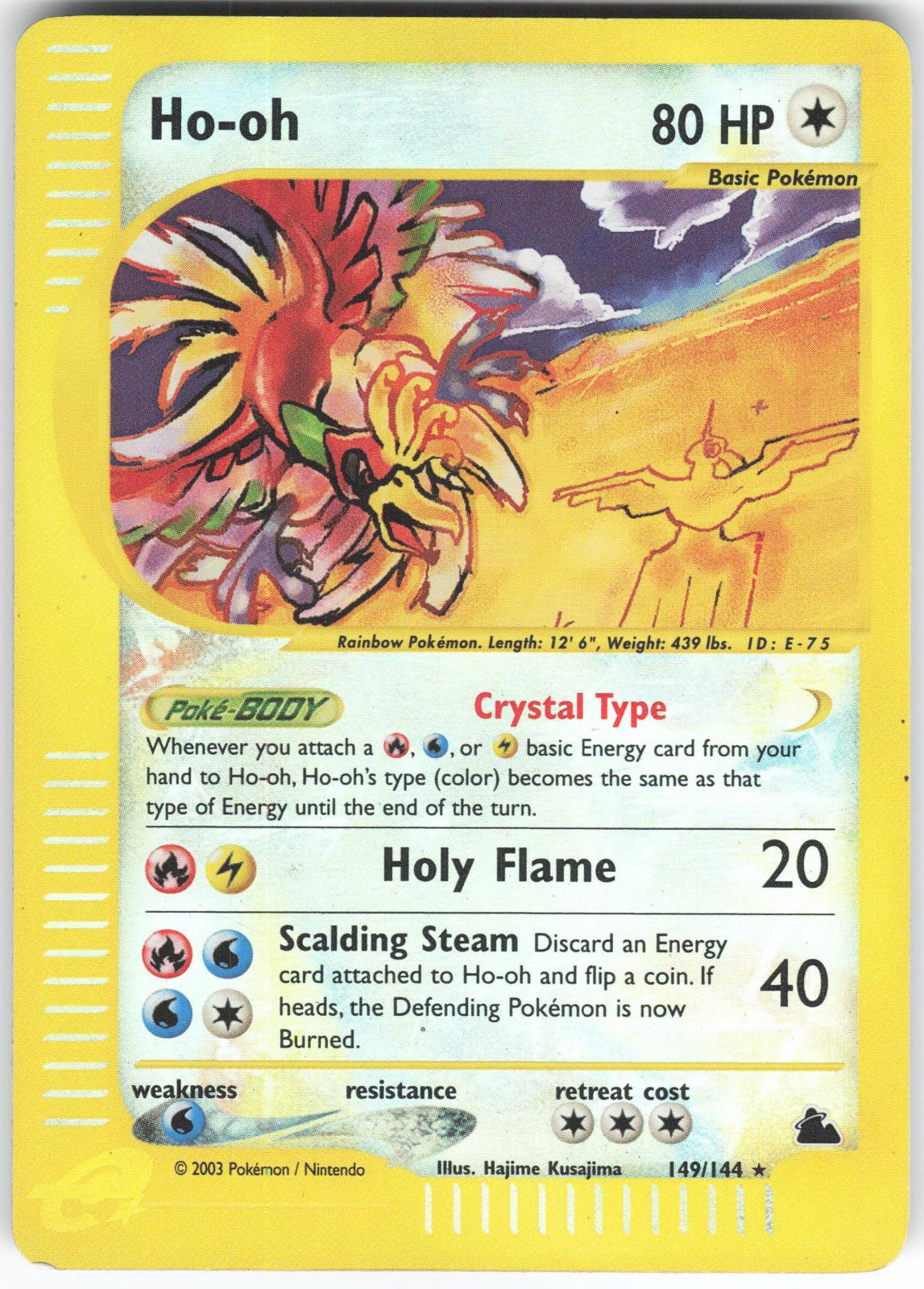Ho-oh 149/144 Secret Rare Skyridge Reverse Holo LP