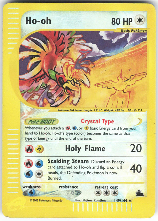 Ho-oh 149/144 Secret Rare Skyridge Reverse Holo LP