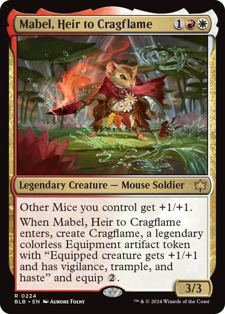 Mabel, Heir to Cragflame 224 Rare Bloomburrow NM/M