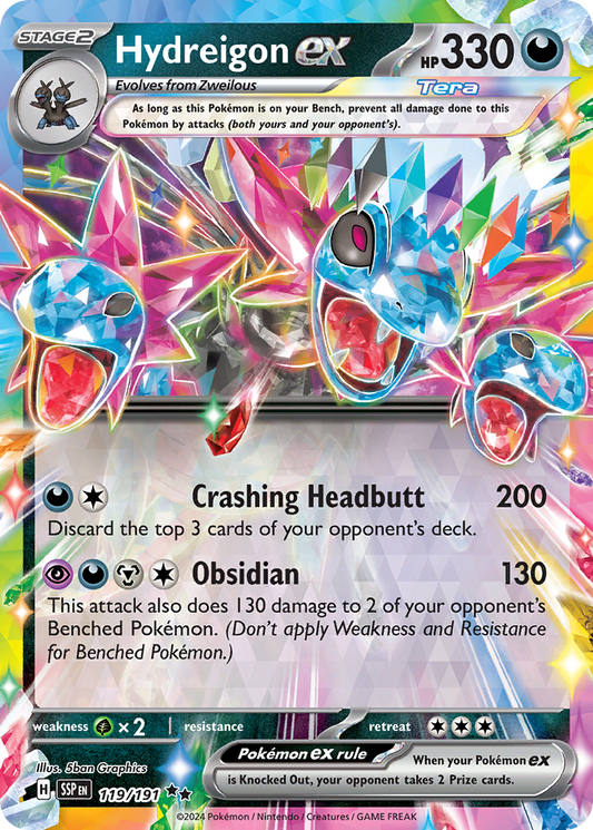 Hydreigon ex 119/191 Double Rare Surging Sparks NM/M