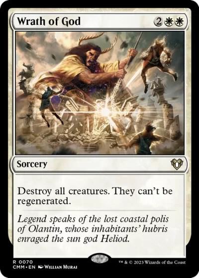 Wrath of God 70 Rare Commander Masters NM/M