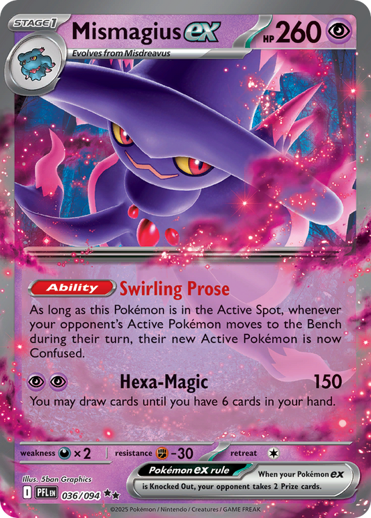 Mismagius ex 036/094 Double Rare Phantasmal Flames NM/M