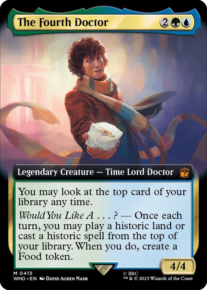 The Fourth Doctor (Extended Art) 415 Universes Beyond: Doctor Who Foil NM/M