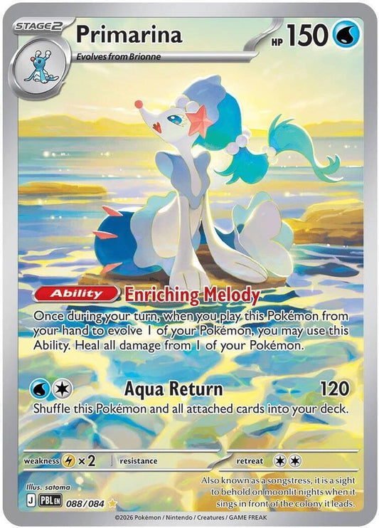 Primarina 088/084 Illustration Rare Pitch Black NM/M