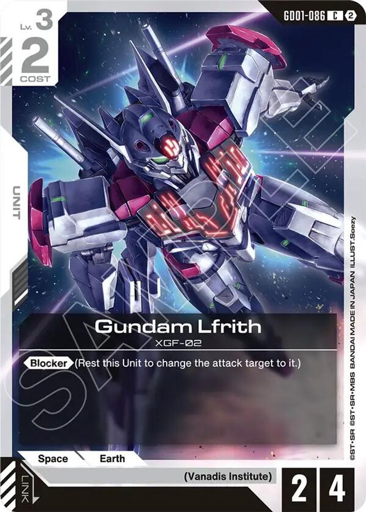 Gundam Lfrith GD01-086 C Deck Build Box Freedom Ascension NM/M