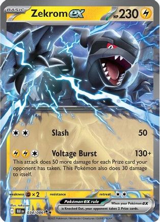 Zekrom ex 034/086 Double Rare Black Bolt Holo NM/M