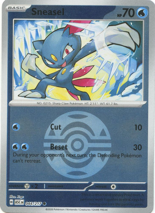 Sneasel (Dusk Ball) 044/217 Common Reverse Holo Ascended Heroes NM/M
