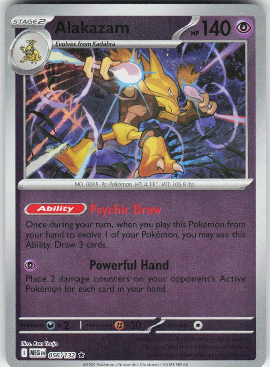 Alakazam Rare ME01: Mega Evolution 056/132 NM