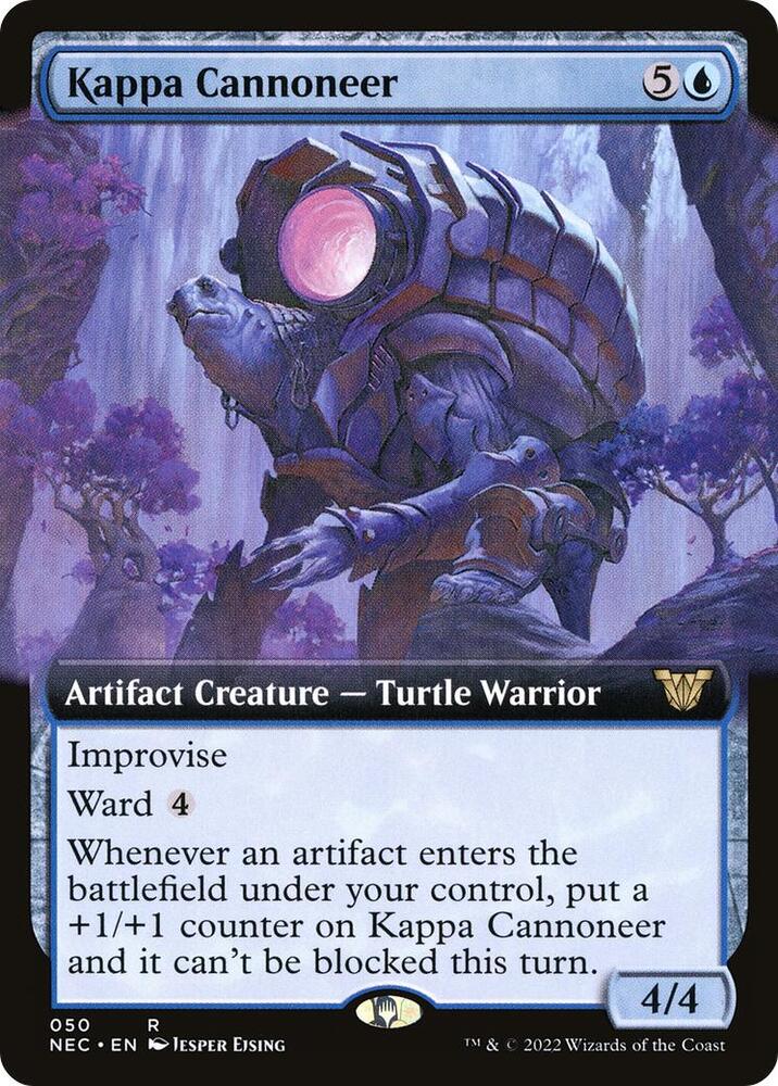 Kappa Cannoneer (Extended Art) 50 Rare Commander: Kamigawa: Neon Dynasty NM/M