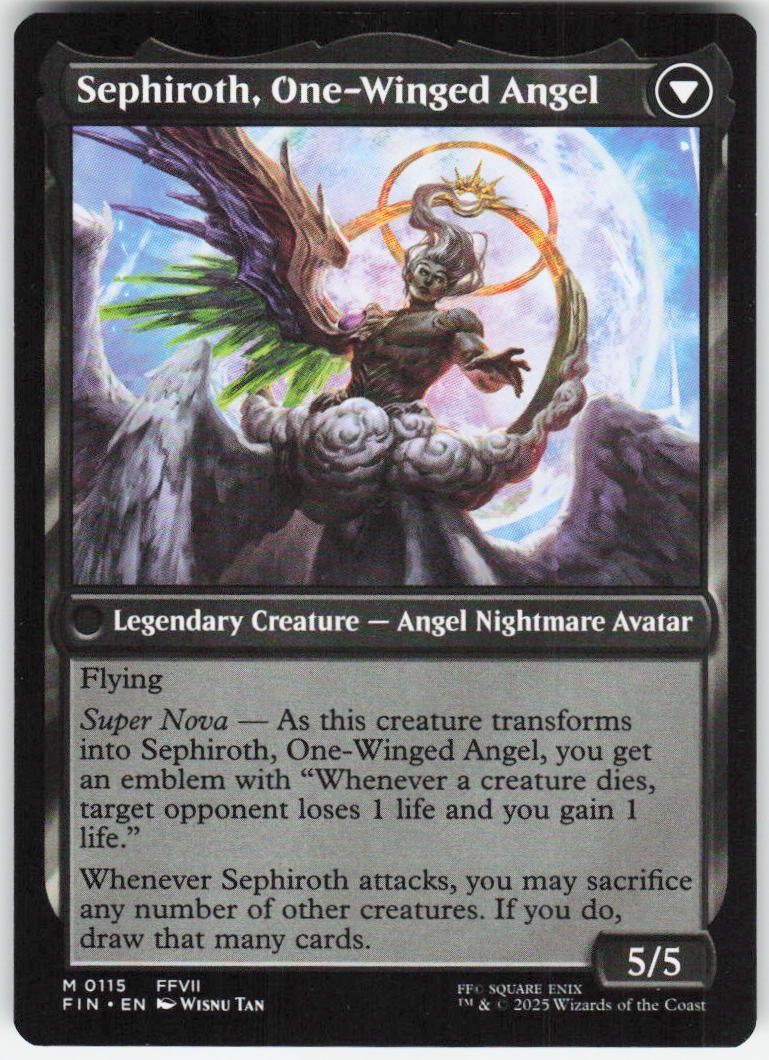 Sephiroth, Fabled SOLDIER M FINAL FANTASY 115 NM (Back)