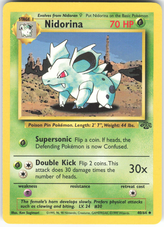Nidorina 40/64 Uncommon Jungle Unlimited NM/LP