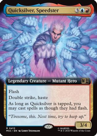 Quicksilver, Speedster (Extended Art) 412 Commander: Marvel Super Heroes NM/M