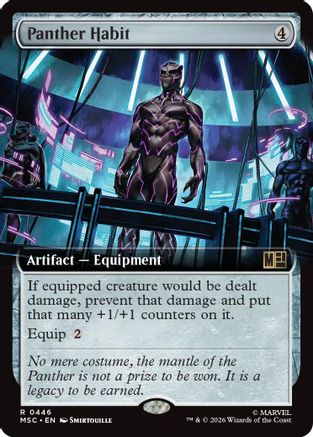 Panther Habit (Extended Art) 446 Rare Commander: Marvel Super Heroes NM/M