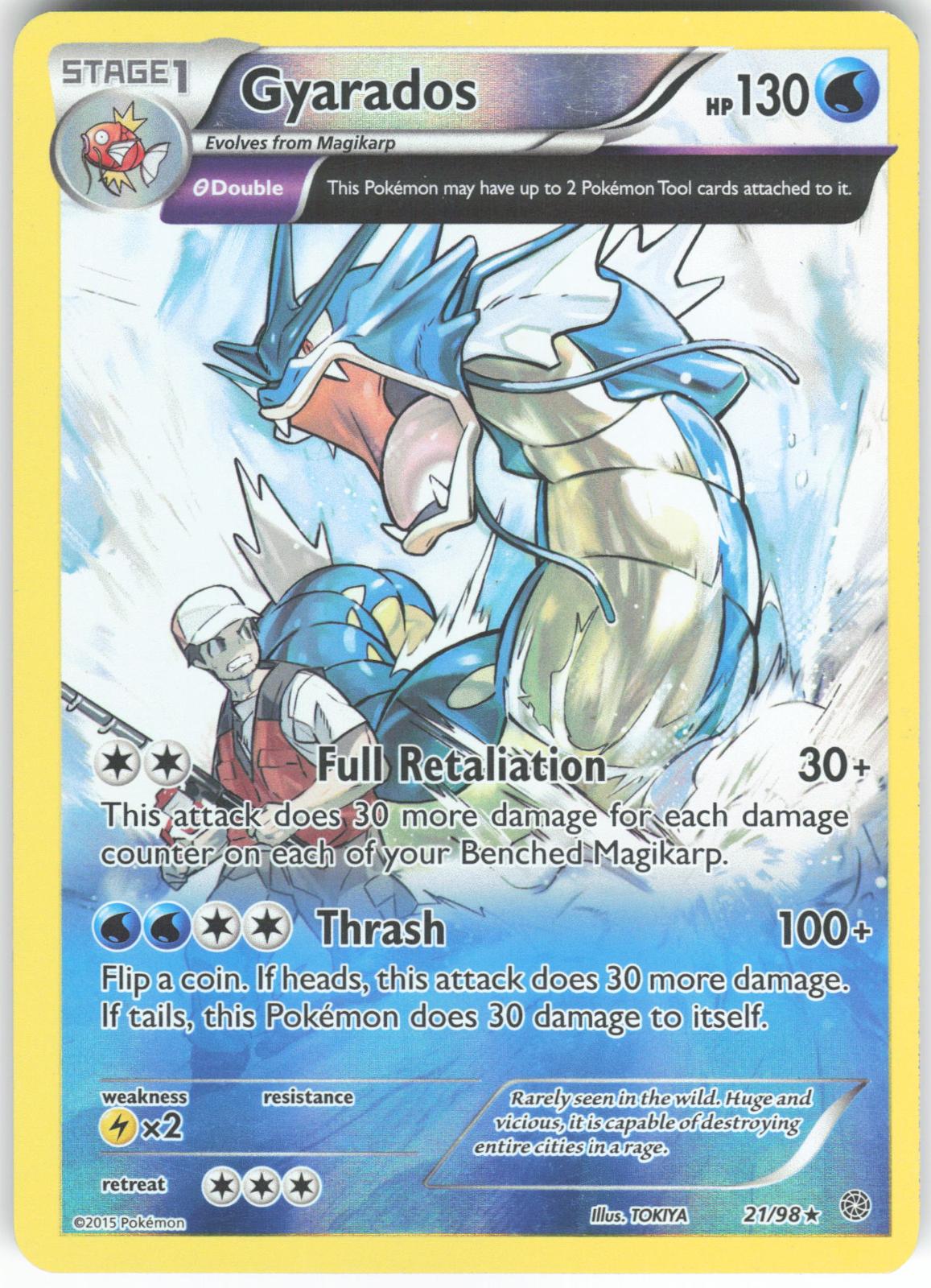 Gyarados (oc) 21/98 Rare Reverse Holo Ancient Origins LP